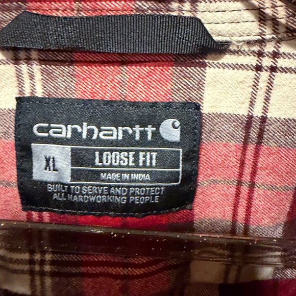 Men’s Carhartt plaid button down size XL - Picture 3 of 4